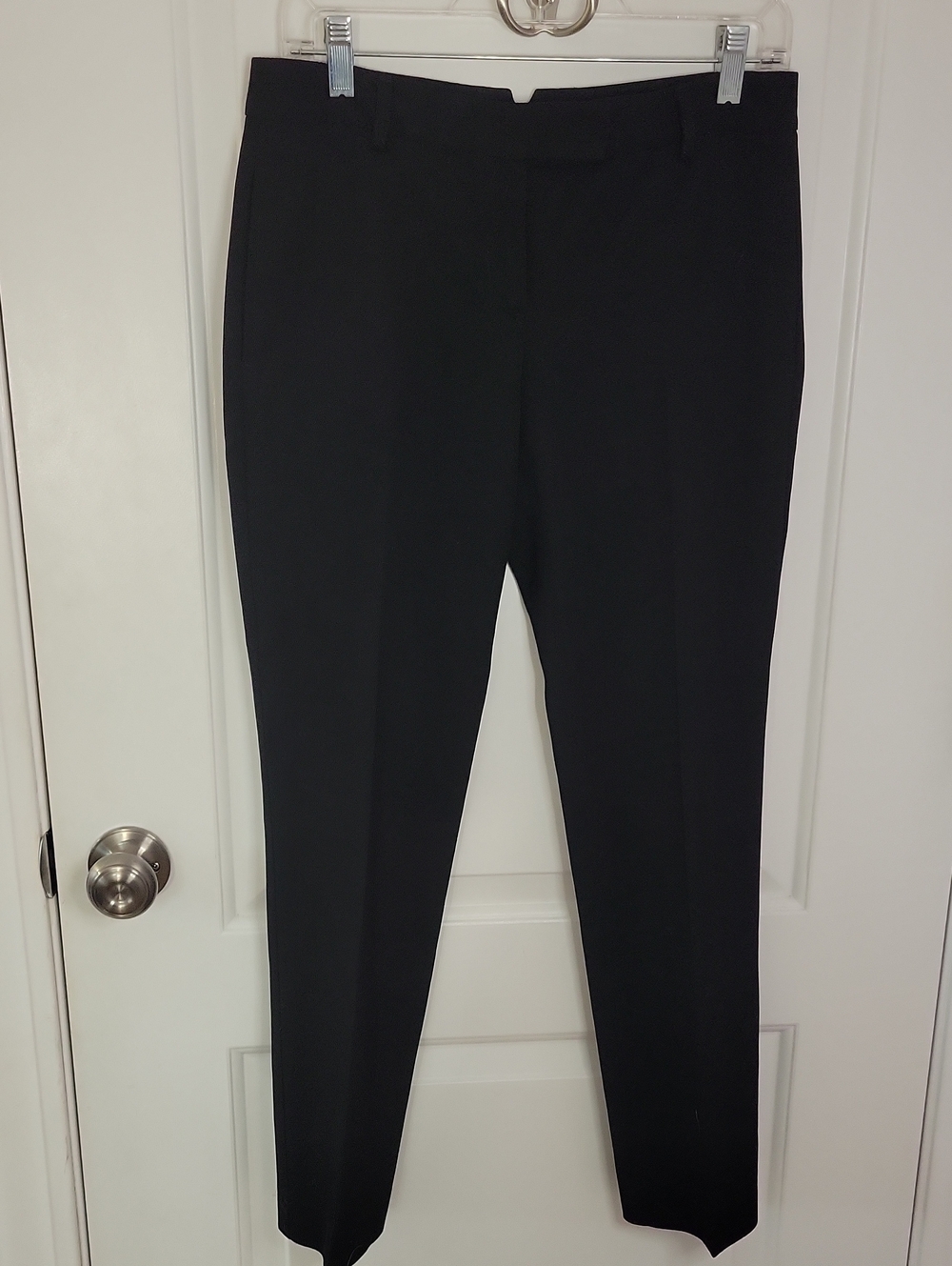 Theory Stretch Wool Blend Tab Front Ankle Pant